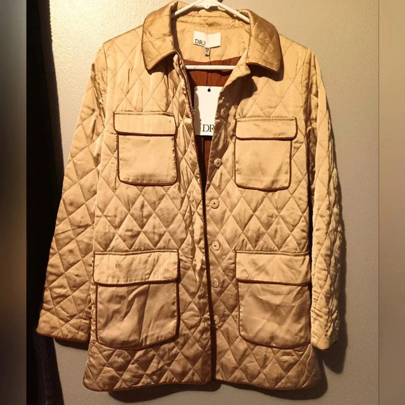 Daniel Rainn Women's Quilted Utility Jacket in Almond  X Small - Picture 2 of 7